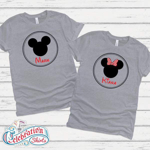 Personalized Mickey & Minnie Tee